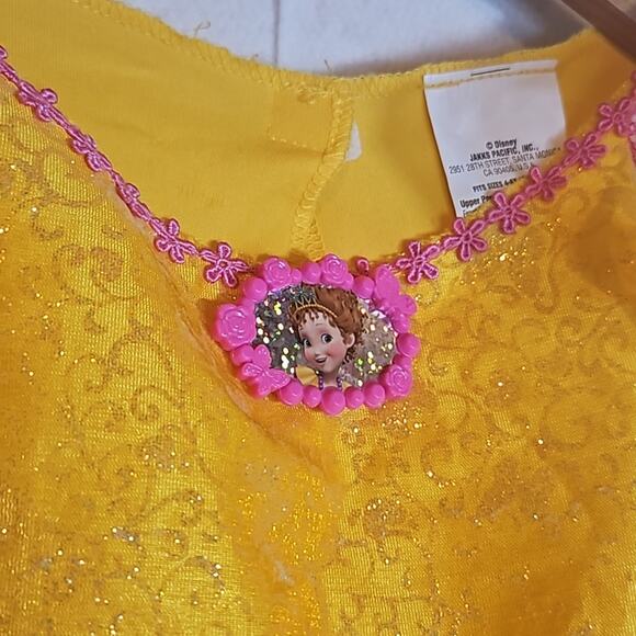 Disney Fancy Nancy Girls Yellow and Pink Fancy Dress Costume - Picture 2 of 4
